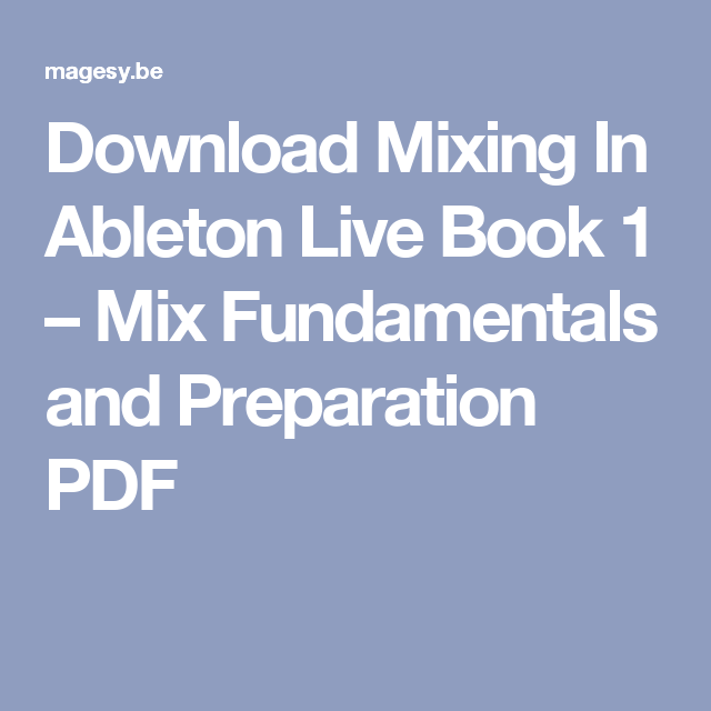 Ableton tutorial pdf
